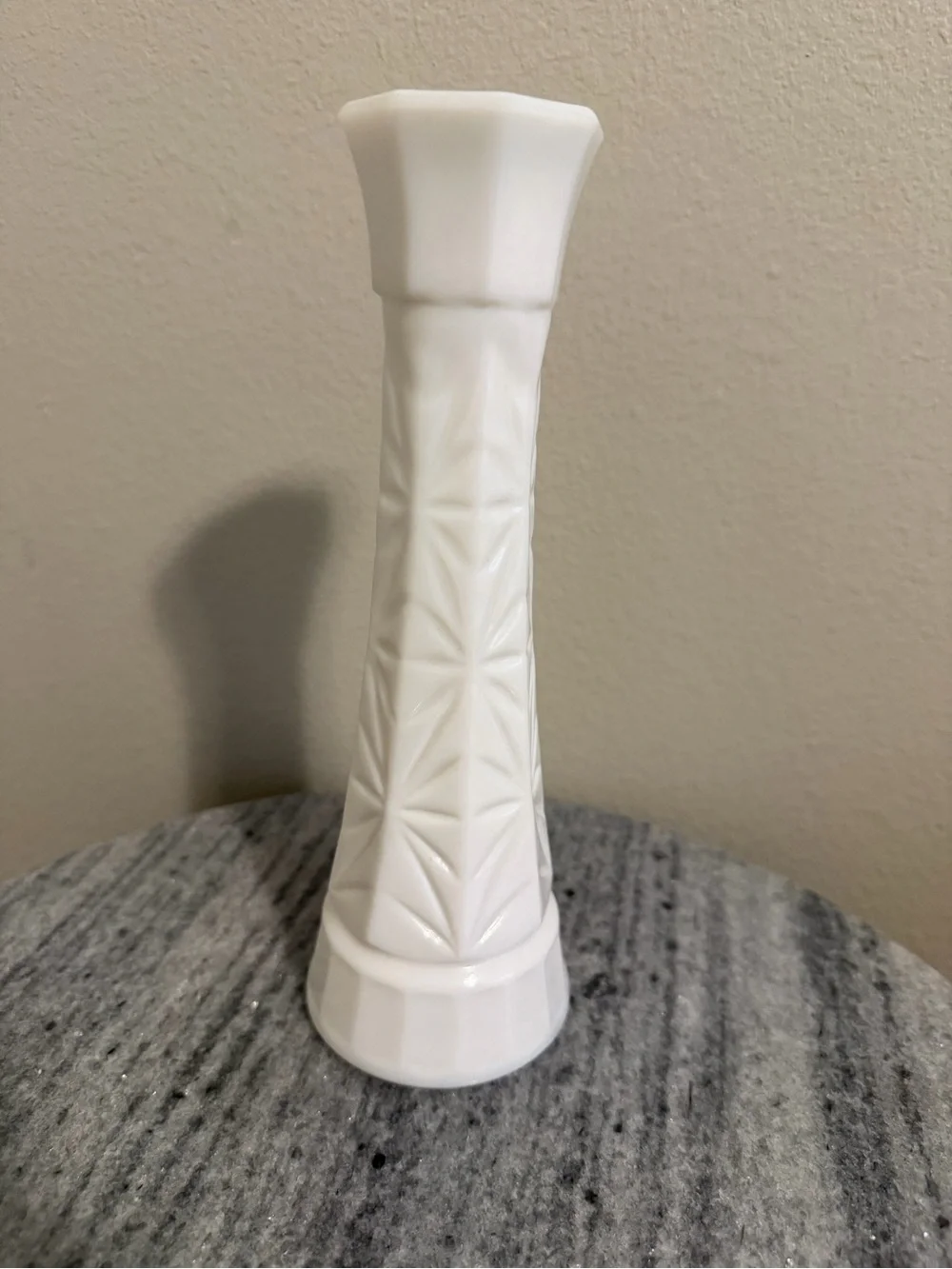 Vintage Hoosier White Milk Glass Bud Vase